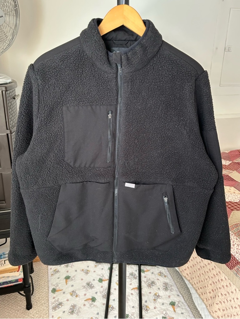 Figs On Shift Sherpa Fleece Jacket Black Men’s XXL
